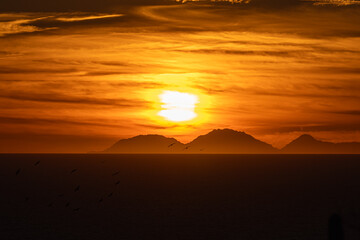 Atardecer desde San Carlos, isla San Pedro N.