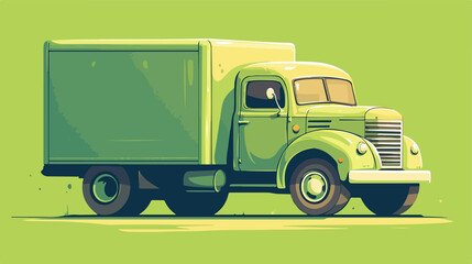 Hand-Drawn Delivery Truck Illustration on Blackboard Background