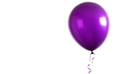 Purple balloon isolated on a white background