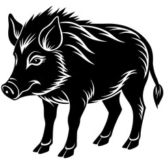 wild boar vinyl vector illustration