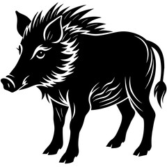 wild boar silhouette