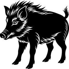 wild boar vinyl ready vector illustration