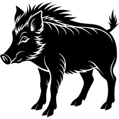 wild boar vinyl ready vector illustration