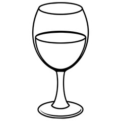 wine glass isolated on white
