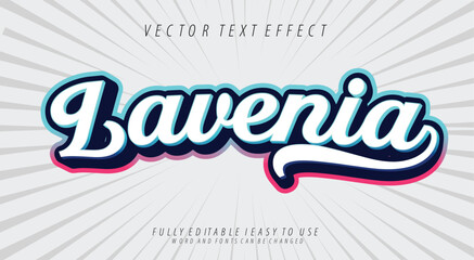Vector 3D Editable Text Effect