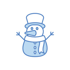 Snowman icon vector