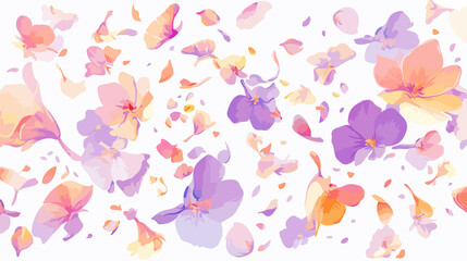 Vibrant Trumpet Trees Flower Petals Scattered Around in Nature
