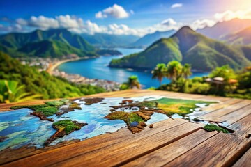 Tilt-Shift Map Exploration: Adventure Awaits - Travel Destination Photography