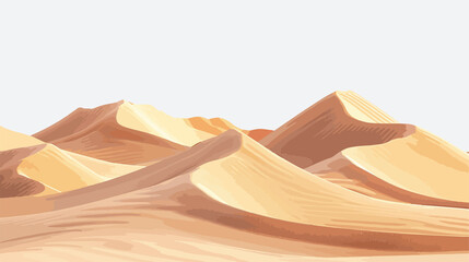 Stunning Sand Dunes at Wilderness with Clear Sky 3D Rendering