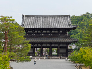 Niomon Gate of Ninna Ji Temple. This temple is a Shingon Buddhist temple in historic city of Kyoto, Japan. Ninna Ji belongs to Ancient Kyoto UNESCO World Heritage Site. 