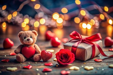 Tilt-Shift Valentine's Day Gift Photography: Miniature Romantic Presents & Hearts