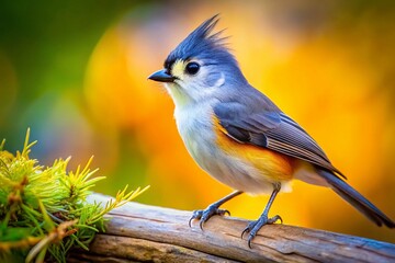 Titmouse in Tree: Documentary Wildlife Photography, Bird Portrait, Nature Close-up