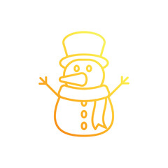 Snowman icon vector
