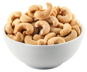 Fototapeta premium PNG Healthy cashews in white bowl