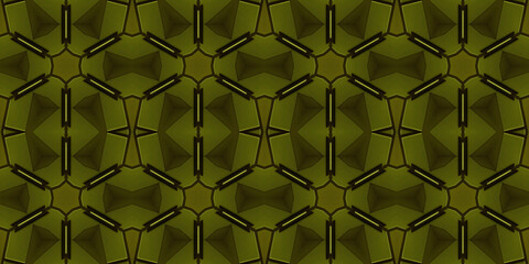 Fototapeta premium Olive Seamles Geometric Pattern - Digital Ornament