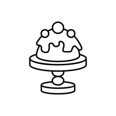 Christmas pudding icon vector