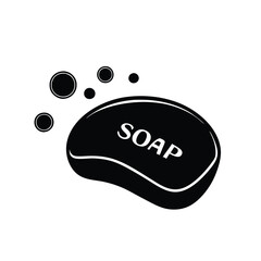 a black and white illustration of a soap bar
