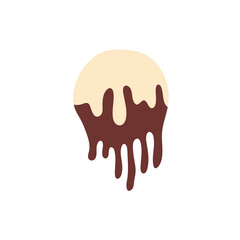 Melted Chocolate and vanilla Drip Liquid