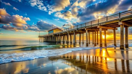 Ventnor City NJ Fishing Pier: Stunning Ocean Views, Coastal Fishing Paradise, Jersey Shore Pier