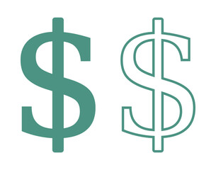 Fototapeta premium symbol dolara zestaw ikon, grafika wektorowa