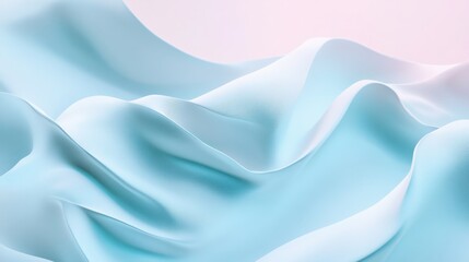 Abstract Blue Swirling Fabric Waves Design