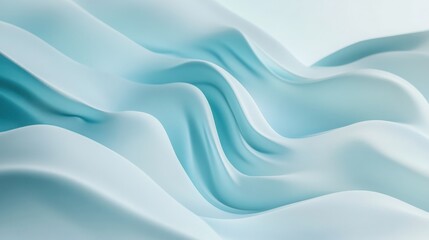 Abstract Blue Wavelike Forms Smooth Surface Design