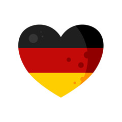 Heart of Germany. Flag of Germany shaped as a heart – vector illustration