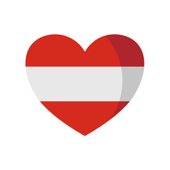 Fototapeta premium heart of austria. flag of austria shaped as a heart – vector illustration