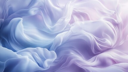 Fototapeta premium Abstract Draped Fabric in Soft Lavender and Blue Hues