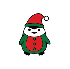 A christmas penguin vector illustration