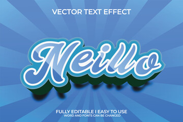 Vector 3D Editable Text Effect