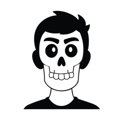 A male skull vector illustration