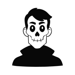 A male skull vector illustration