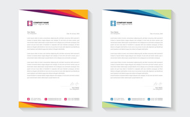 Clean corporate letterhead template design, Modern letterheads design template. Modern Creative and Clean business style letterhead bundle of your corporate project. Ready to print, A4 Size. Editable