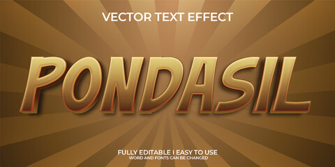 Vector 3D Editable Text Effect
