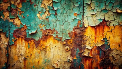 Obraz premium Vintage Grunge Panoramic Background Texture: High-Resolution Photo, Dusty, Weathered, Cracked, Textured Wallpaper