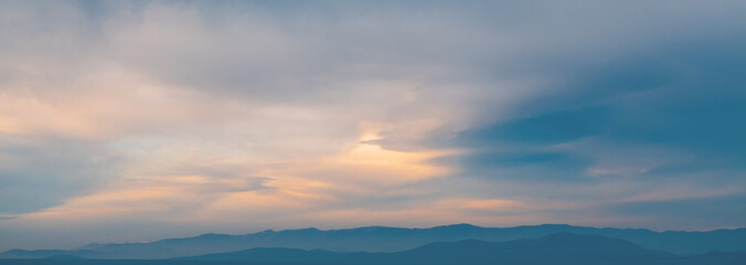 clouds at sunset. beautiful sunset sky background. colorful sky.
