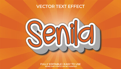 Vector 3D Editable Text Effect