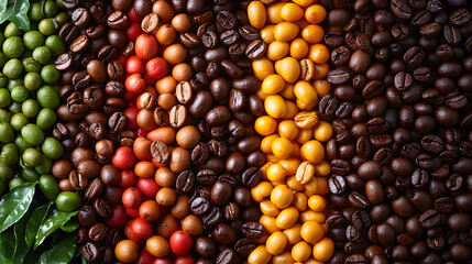 Celebrating the Essence of Cuban Coffee Beans: A Colorful and Artistic Representation of NatureÆs Bounty