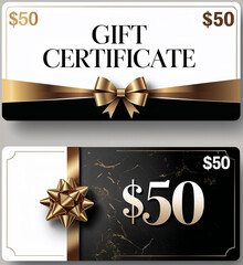 gift certificate voucher coupon 50