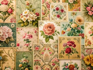 Vintage Wallpaper Photography: Retro Floral, Geometric, and Nature Designs