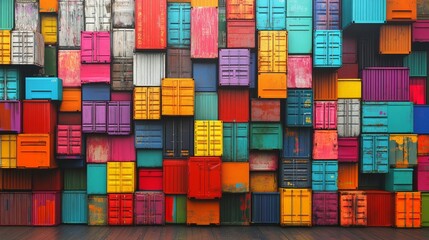 Individuals with vibrant and distinct containers
