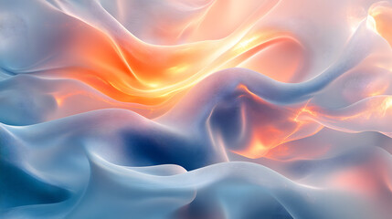 Obraz premium A Refreshing Abstract Background with Dynamic Gel-Like Shapes and a Charming Turquoise Gradient Aesthetic