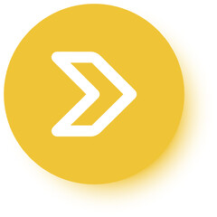 White arrow pointing right on a vibrant yellow circular background, representing direction, progress, and forward movement, conveying a sense of growth and success