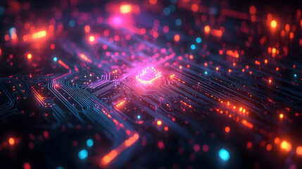 Fototapeta premium A Futuristic Abstract Technology Background Exploring the Infinite Potential of Data Storage through Innovative Digital Design