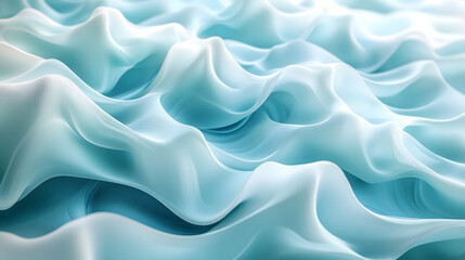 Obraz premium A Serene Abstract Background Encompassing Swirling Fluid Shapes and a Calming Turquoise Gradient