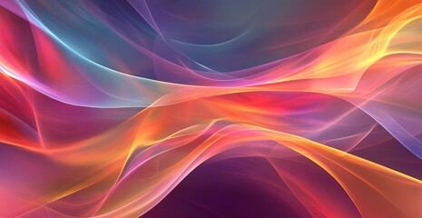 Obraz premium Abstract Colorful Waves: A Symphony of Light and Color