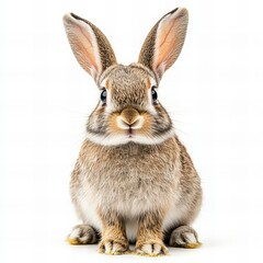 Fototapeta premium white rabbit isolated on white