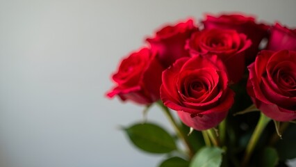 Obraz premium Bouquet of rose, watercolor red rose flower