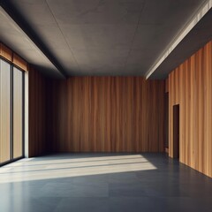 Room with concrete wall wood concrete design wood design concrete architecture wall floor modern